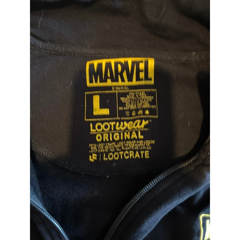 Marvel 80 Years Black and Yellow Full Zip‎ Lightweight Jacket